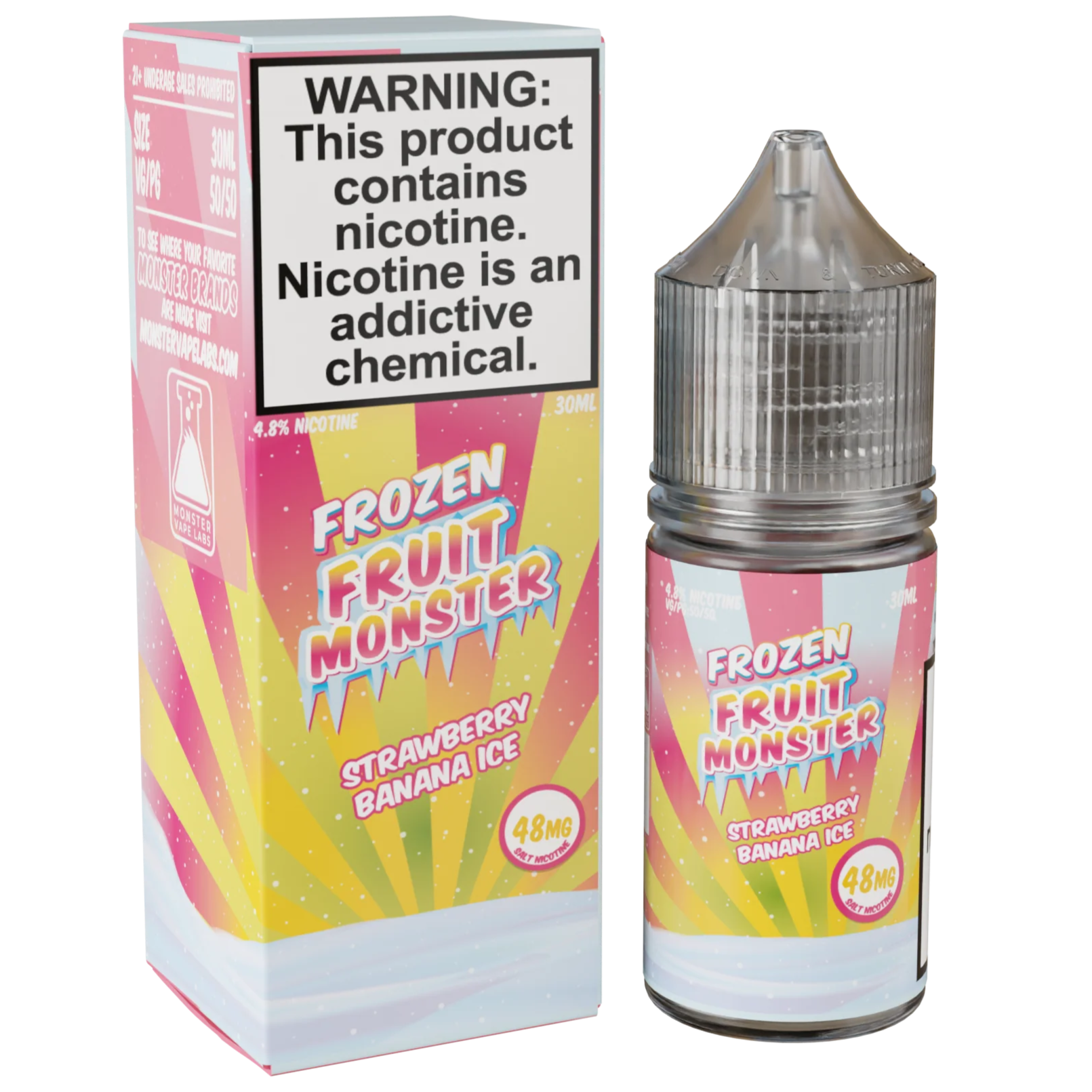 Fruit Monster Strawberry Banana Ice (48mg Salt Nic, 30mL) Smoke & Vape Shops Fruit Monster Strawberry Banana Ice (48mg Salt Nic, 30mL) Smoke & Vape Shops