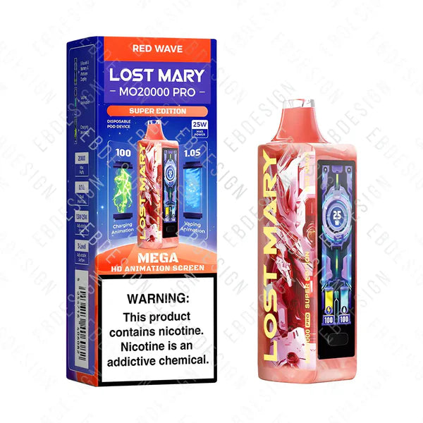Lost Mary Mega Red Wave (MO20000 Pro) Smoke & Vape Shops Lost Mary Mega Red Wave (MO20000 Pro) Smoke & Vape Shops