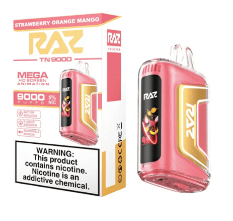 Raz TN9000 Strawberry Orange Mango Smoke & Vape Shops Raz TN9000 Strawberry Orange Mango Smoke & Vape Shops