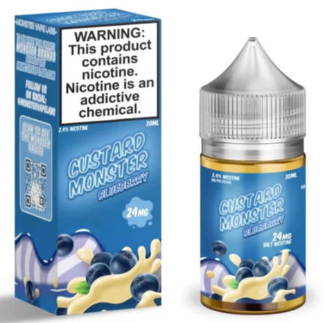 Custard Monster Salts – Blueberry (48mg Salt Nic, 30 mL)