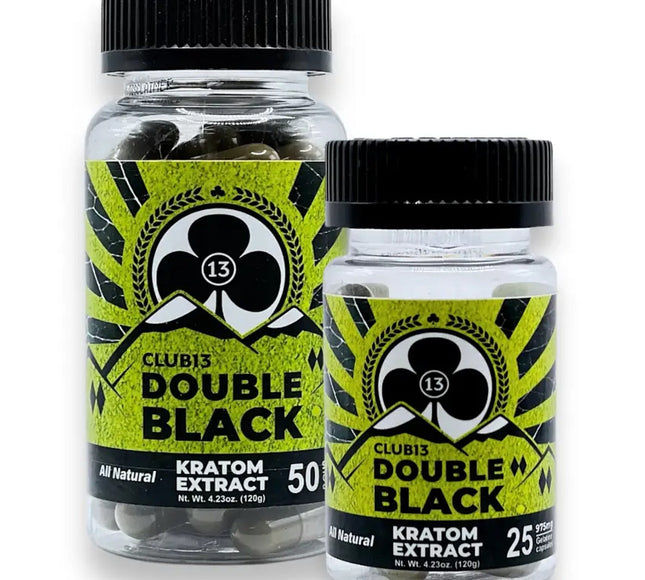 Club 13 Double Black Kratom Capsules – 50 Count