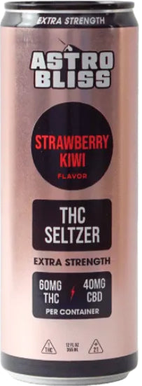 Astro Bliss THC Seltzer – Strawberry Kiwi (Extra Strength)