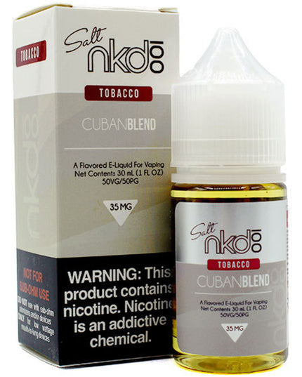 Naked Salts – Cuban Blend (35mg Salt Nic, 30mL)