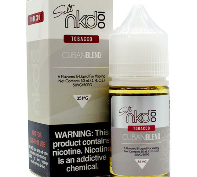Naked Salts – Cuban Blend (35mg Salt Nic, 30mL)