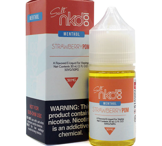 Naked Salts – Strawberry Pom Menthol (50mg Salt Nic, 30 mL)