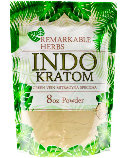 Remarkable Herbs Green Vein Indo Kratom Powder – 8 oz (≈227 g)