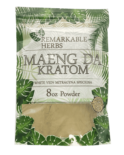 Remarkable Herbs White Vein Maeng Da Kratom Powder – 8 oz (Approx. 227 g)