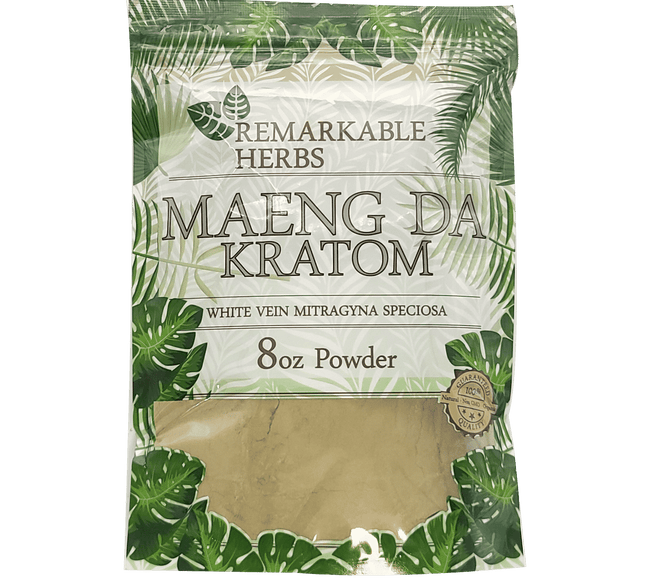 Remarkable Herbs White Vein Maeng Da Kratom Powder – 8 oz (Approx. 227 g)