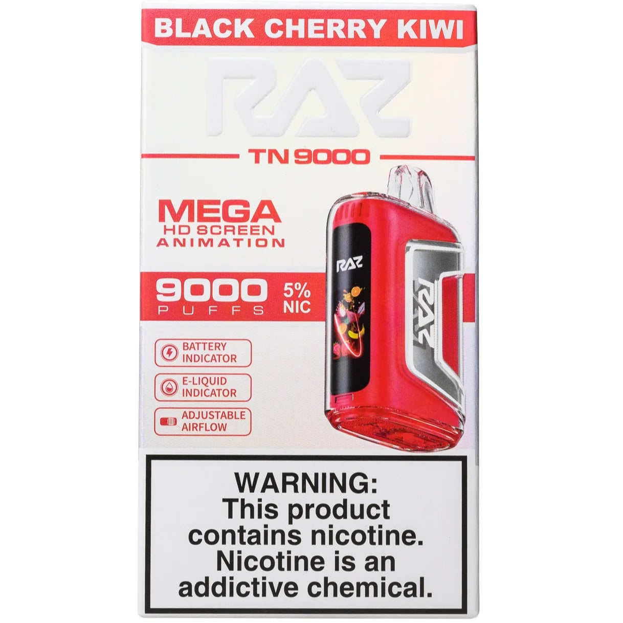black and red raz vape Raz 9k Black Cherry Kiwi – Smoke & Vape Shops