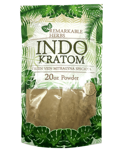 Remarkable Herbs Green Vein Indo Kratom Powder – 20 oz (≈567 g)