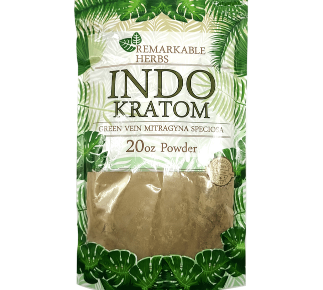 Remarkable Herbs Green Vein Indo Kratom Powder – 20 oz (≈567 g)