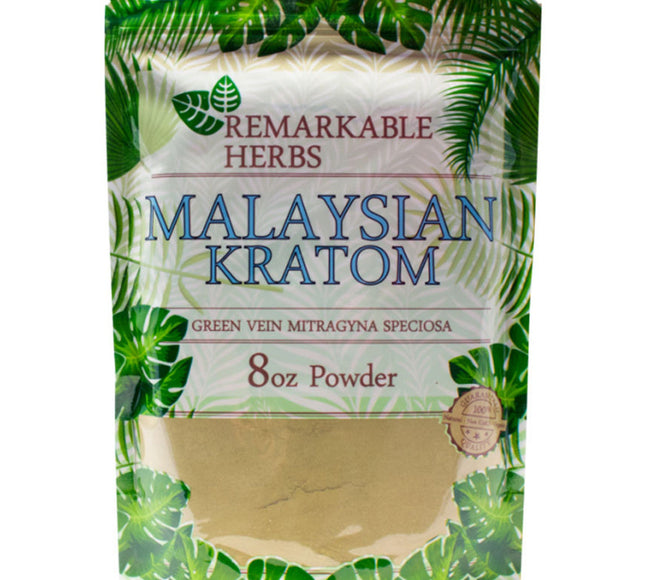 Remarkable Herbs Green Vein Malaysian Kratom Powder – 8 oz (227 g)