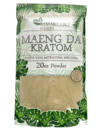 Remarkable Herbs White Vein Maeng Da Kratom Powder – 20 oz (≈567 g)