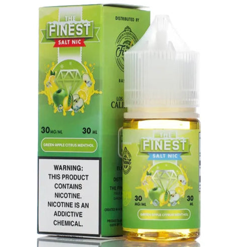 The Finest Salt Menthol – Green Apple Citrus Menthol (30mg Salt Nic, 30 mL)