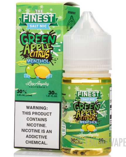 The Finest Salt Menthol – Green Apple Citrus Menthol (50mg Salt Nic, 30mL)