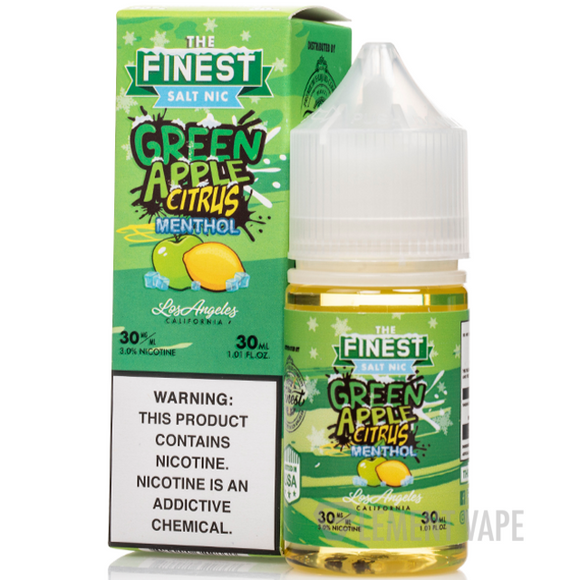 The Finest Salt Menthol – Green Apple Citrus Menthol (50mg Salt Nic, 30mL)